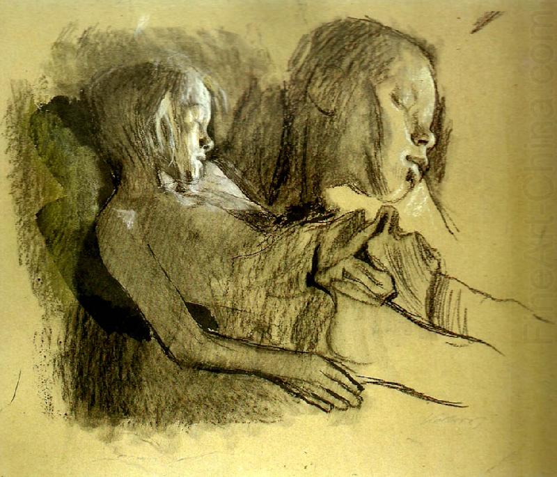 kathe kollwitz sovande pojke och huvudstudie china oil painting image